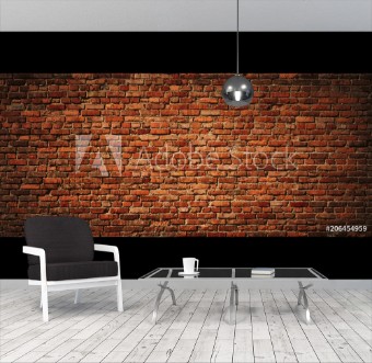 Picture of Red Brick wall panoramic view